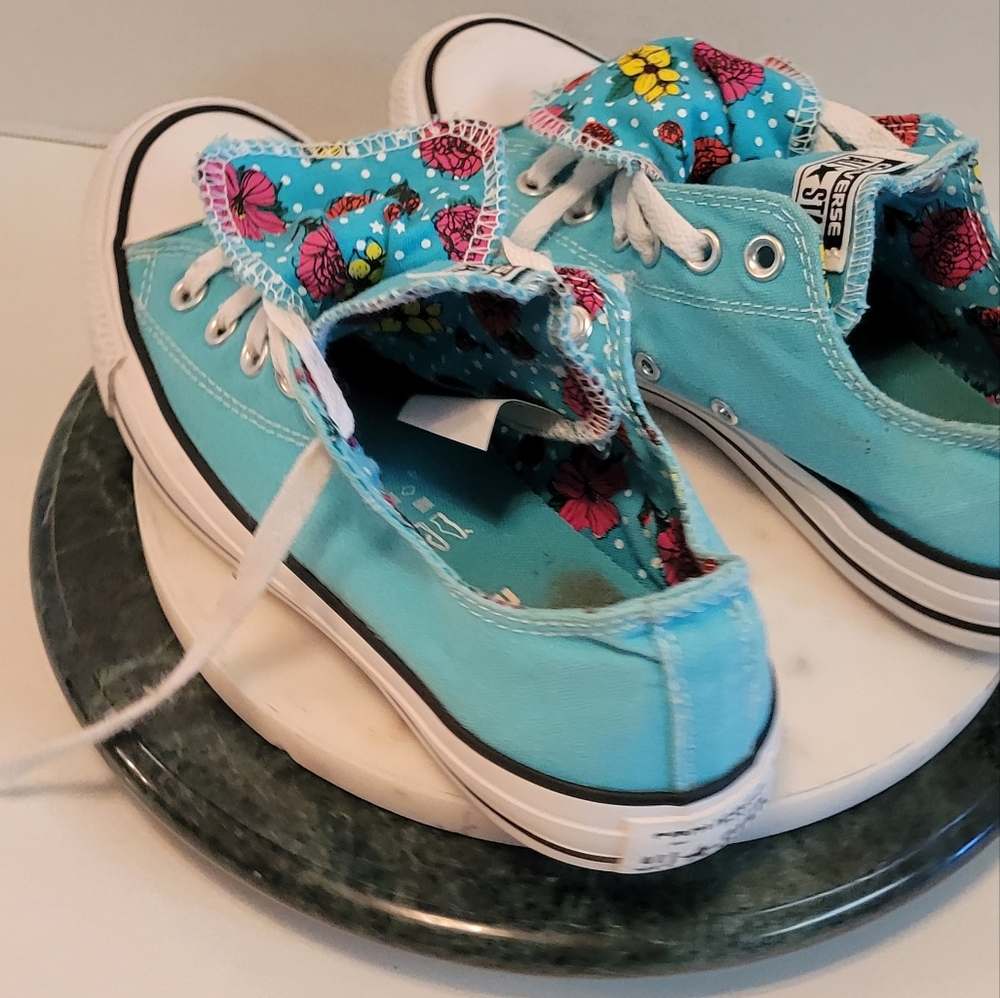 Floral Turquoise Converse - Picture 6 of 16